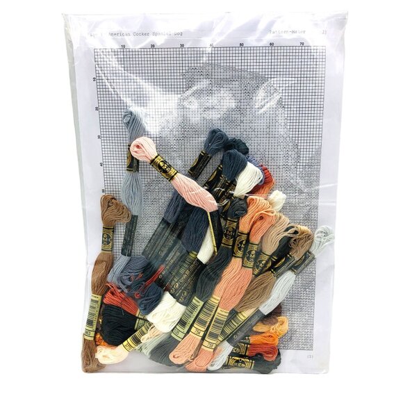 American Cocker Spaniel Dog Counted Cross Stitch Kit by Pattern Maker New Sealed - Picture 5 of 7